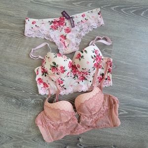 3 Piece Bulk Adore Me Speing Set Bra Panties